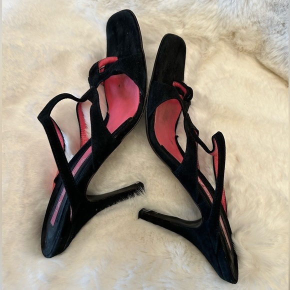 Via Spiga Black Strappy Sandals with Square Toe Sz-7N. N - Picture 4 of 9